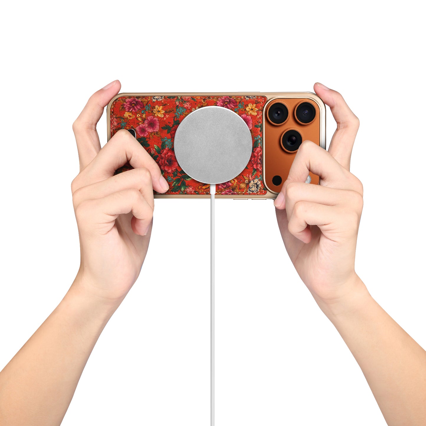 Butterfly Printed Magnetic Electroplated Phone Case