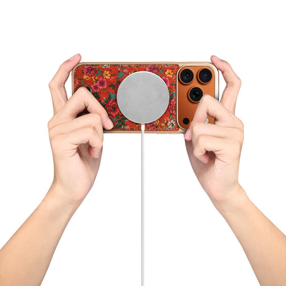 Butterfly Printed Magnetic Electroplated Phone Case