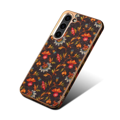 Cork Floral Electroplated Phone Case (For Samsung)