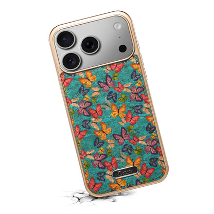 Butterfly Printed Magnetic Electroplated Phone Case