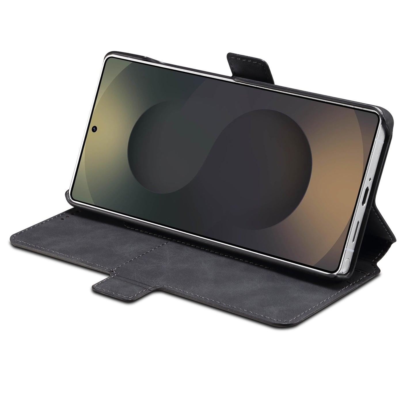 PU Retro Faux Leather Detachable Magnetic Wallet Stand Phone Case (For Samsung)