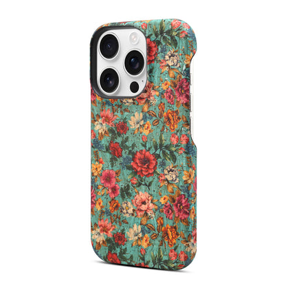 Floral Pattern Cork PC Phone Case