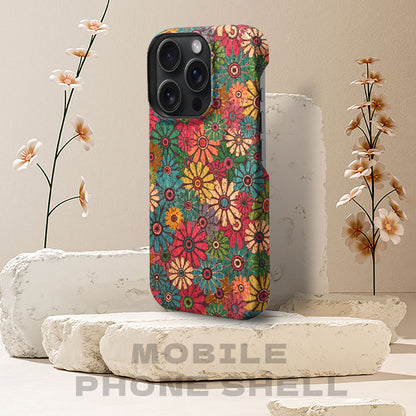 Floral Pattern Cork PC Phone Case
