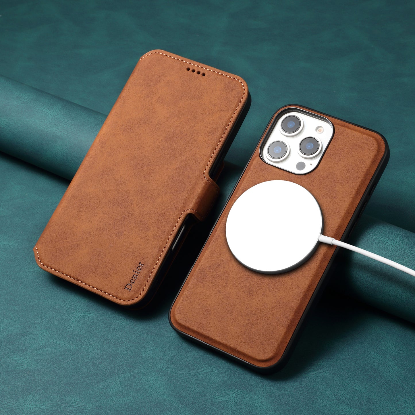 PU Retro Faux Leather Pattern Magnetic Wallet Phone Case