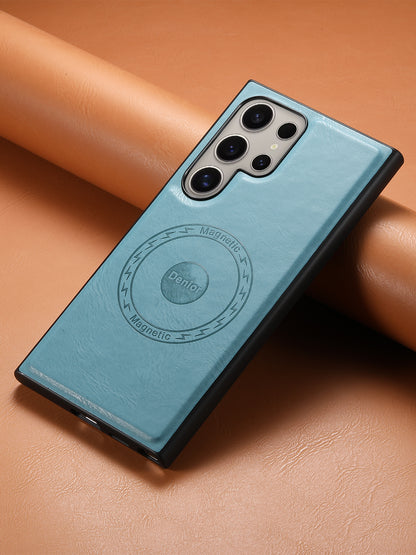 PU Faux Cowhide Texture Magnetic Phone Case (For Samsung)