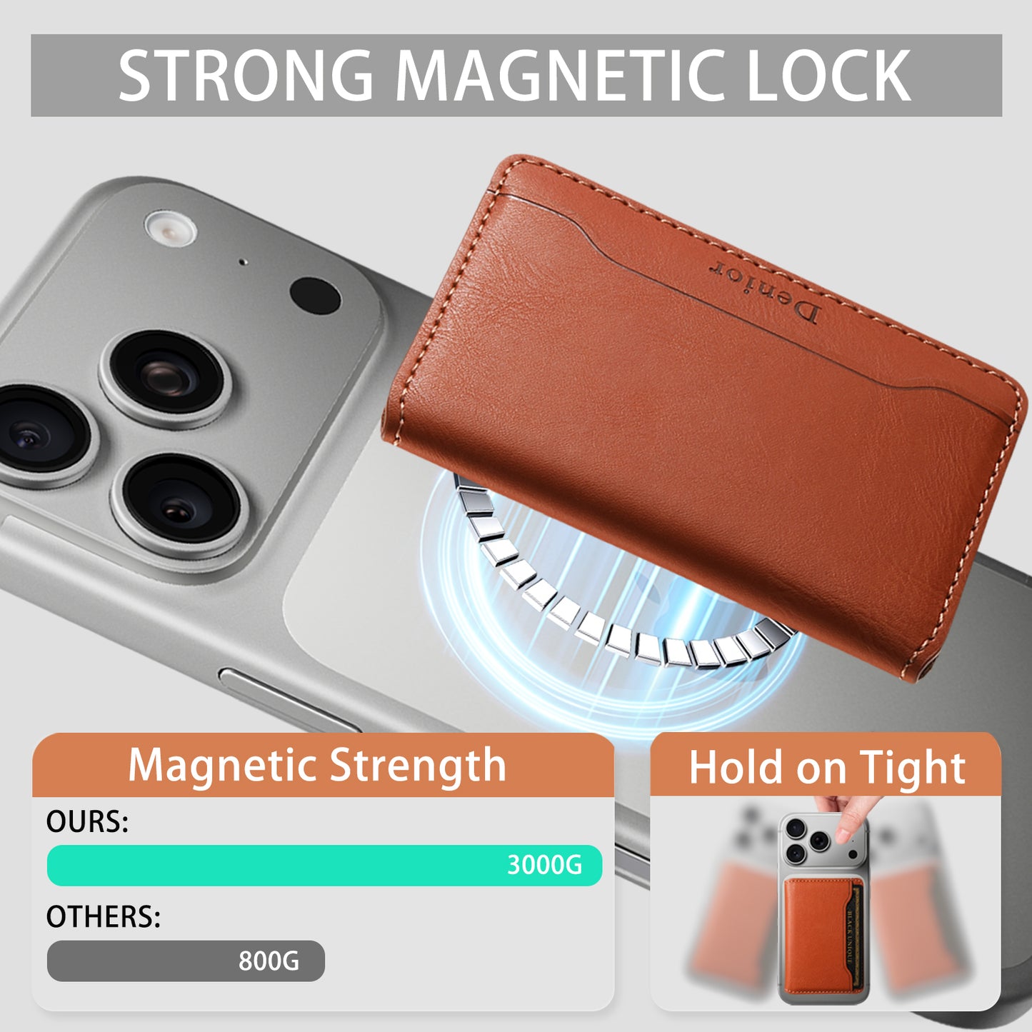 Bifold PU Leather Mag Wallet - Outer Slot