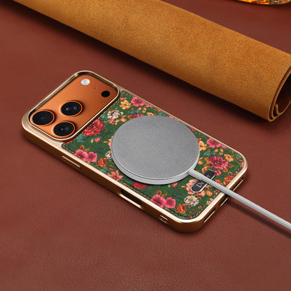 Butterfly Printed Magnetic Electroplated Phone Case