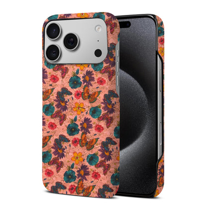 Floral Pattern Cork PC Phone Case