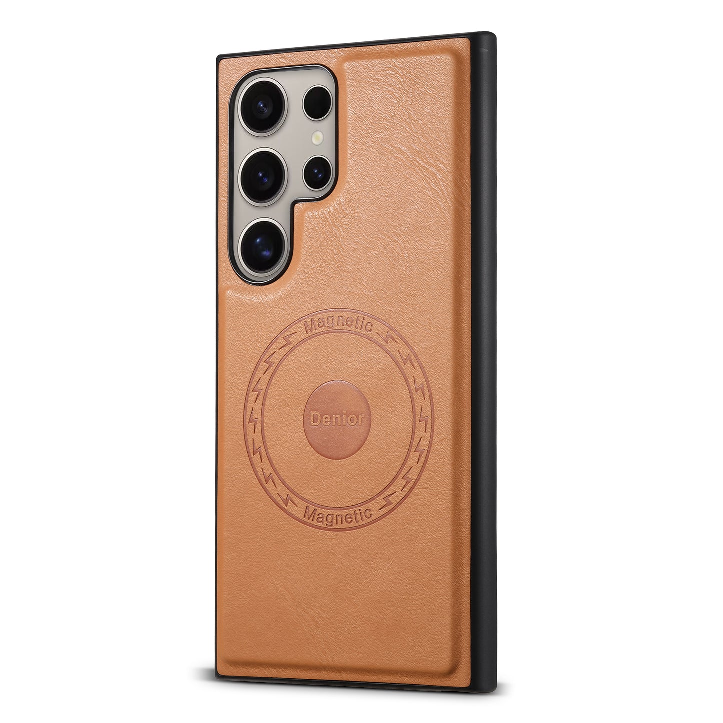 PU Faux Cowhide Texture Magnetic Phone Case (For Samsung)