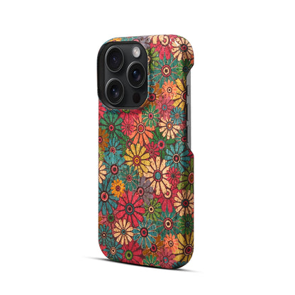 Floral Pattern Cork PC Phone Case