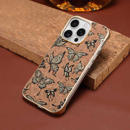 Floral Pattern Cork Borderless Magnetic Phone Case