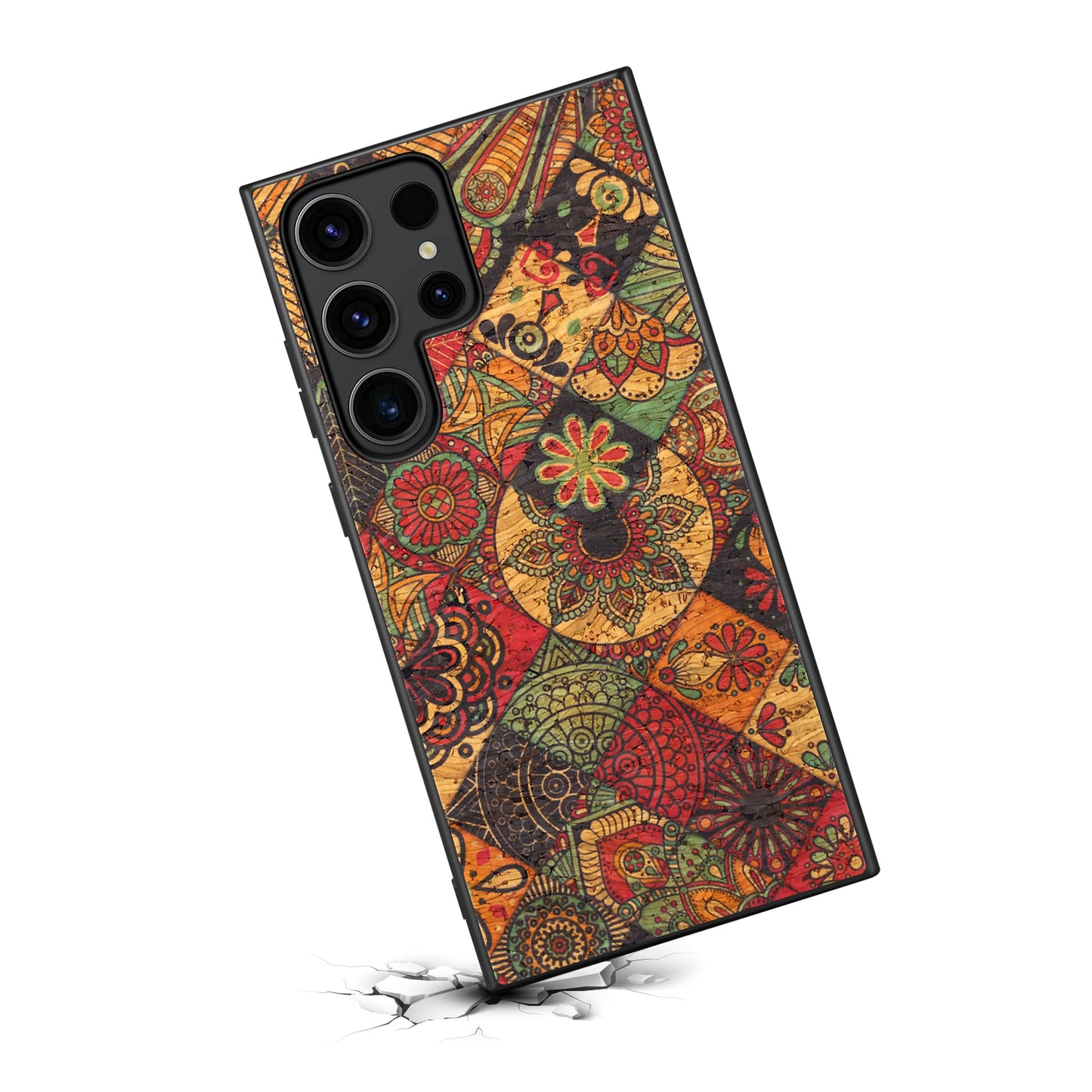 Cork Floral Phone Case Back Cover (For Samsung)