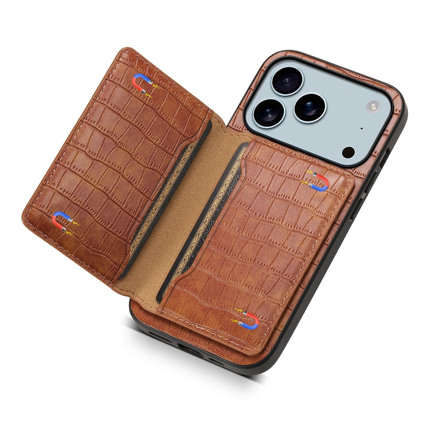 2-IN-1 PU Bag Case - Crocodile pattern