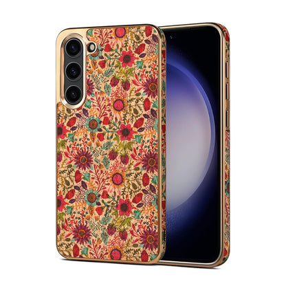 Cork Floral Electroplated Phone Case (For Samsung)