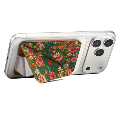 PU Faux Leather Lychee Texture Magnetic Card Holder