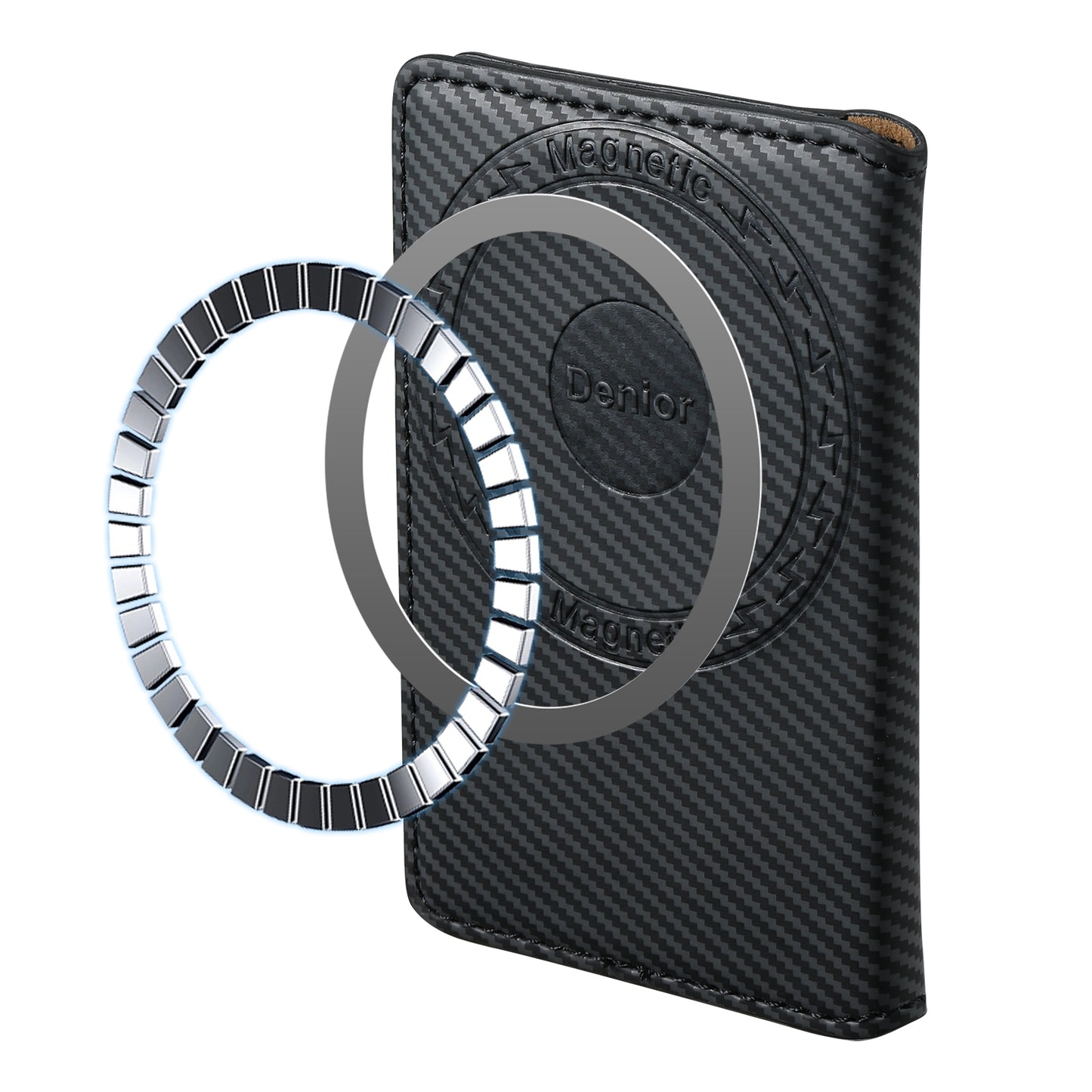 Bifold PU Leather Mag Wallet - Carbon Pattern
