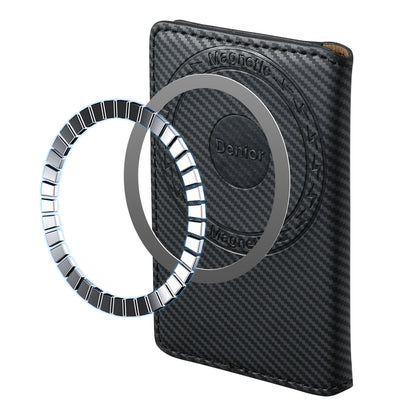 Bifold PU Leather Mag Wallet - Carbon Pattern