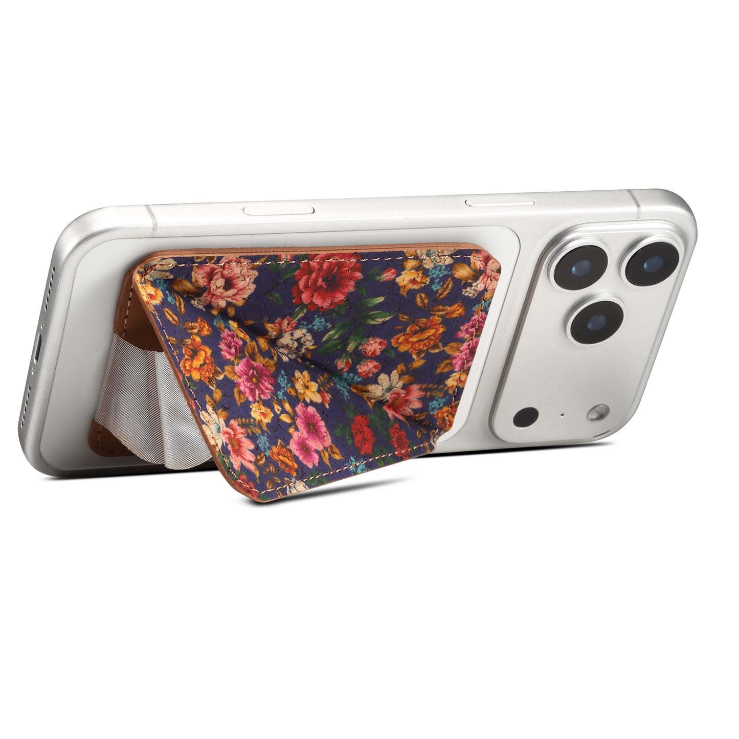 PU Faux Leather Lychee Texture Magnetic Card Holder