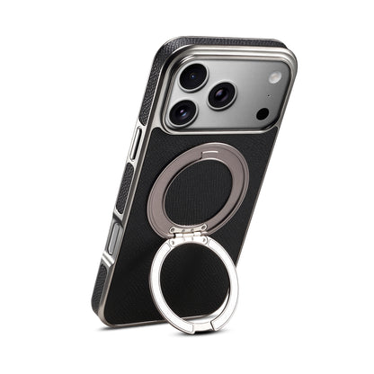 Genuine Leather Gear Electroplated Phone Case