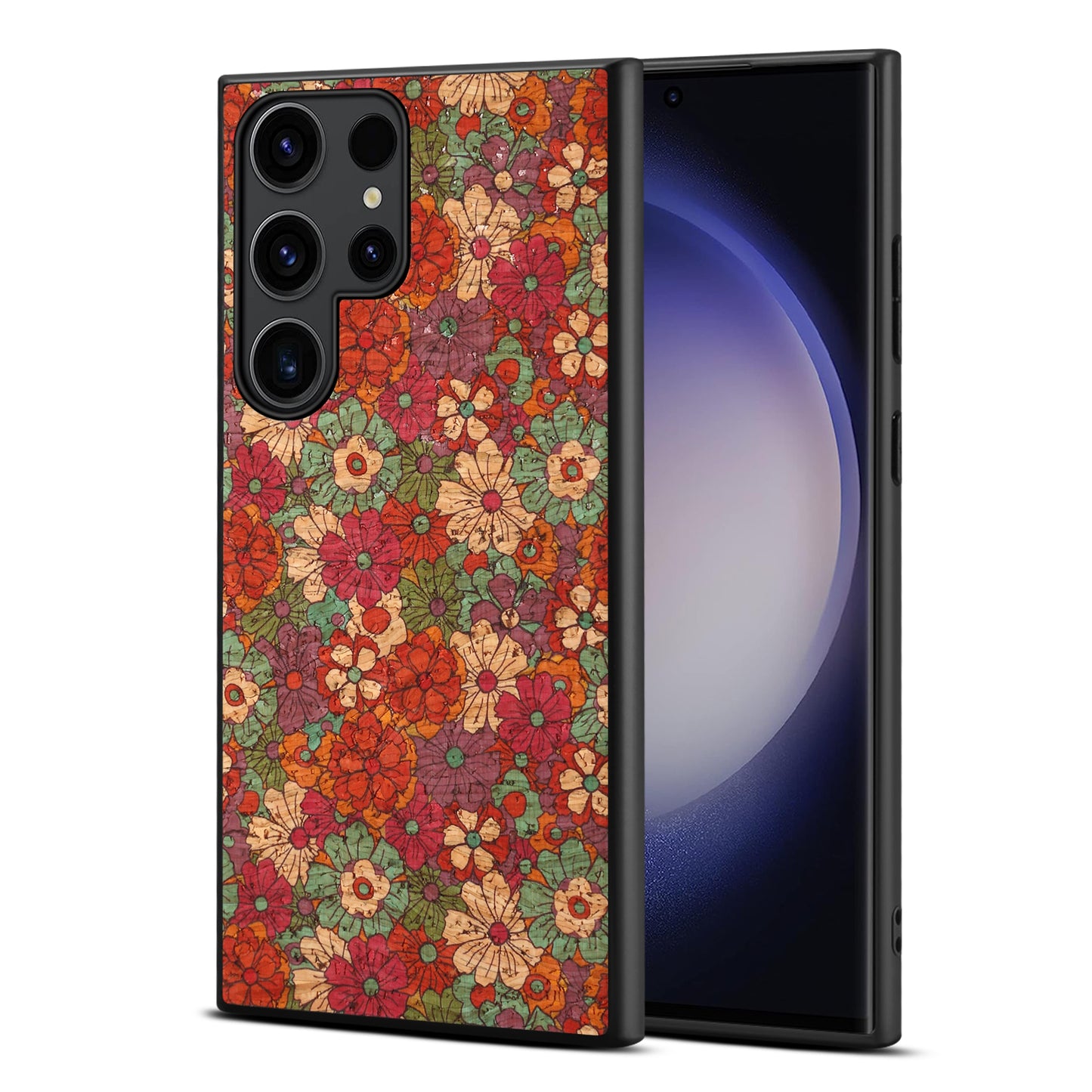 Cork Floral Phone Case Back Cover (For Samsung)