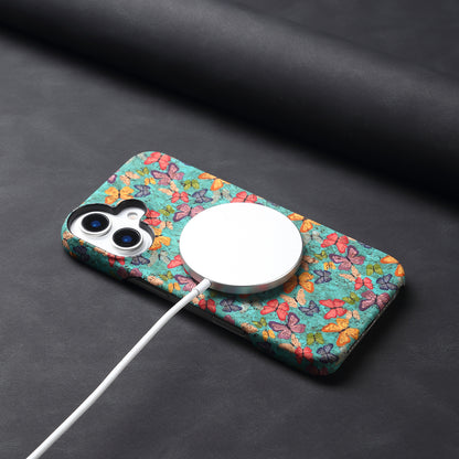 Floral Pattern Cork PC Phone Case