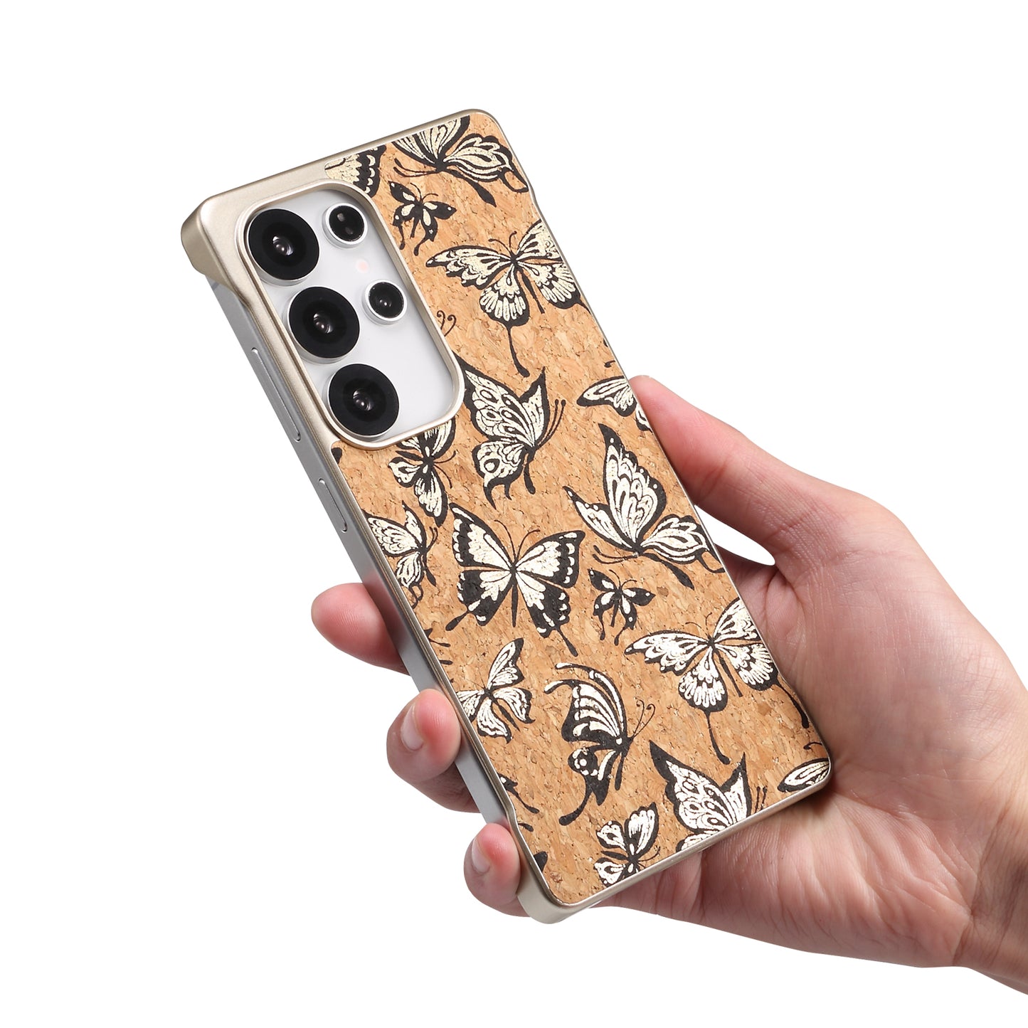 Cork Floral Borderless Magnetic Phone Case (For Samsung)