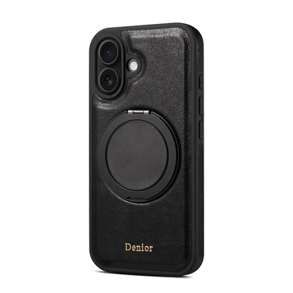 Genuine Leather 360° Rotating Gear Stand Phone Case