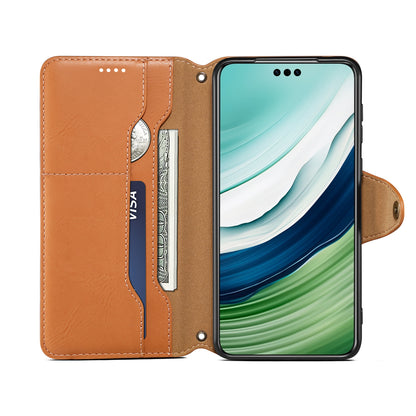 Huawei Simple PU Leather Flip Card Wallet Stand Phone Case（Khaki）