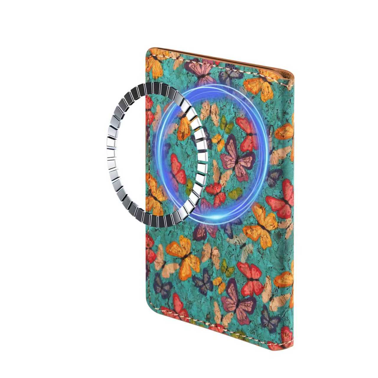 Cork Printed Magnetic Card Holder