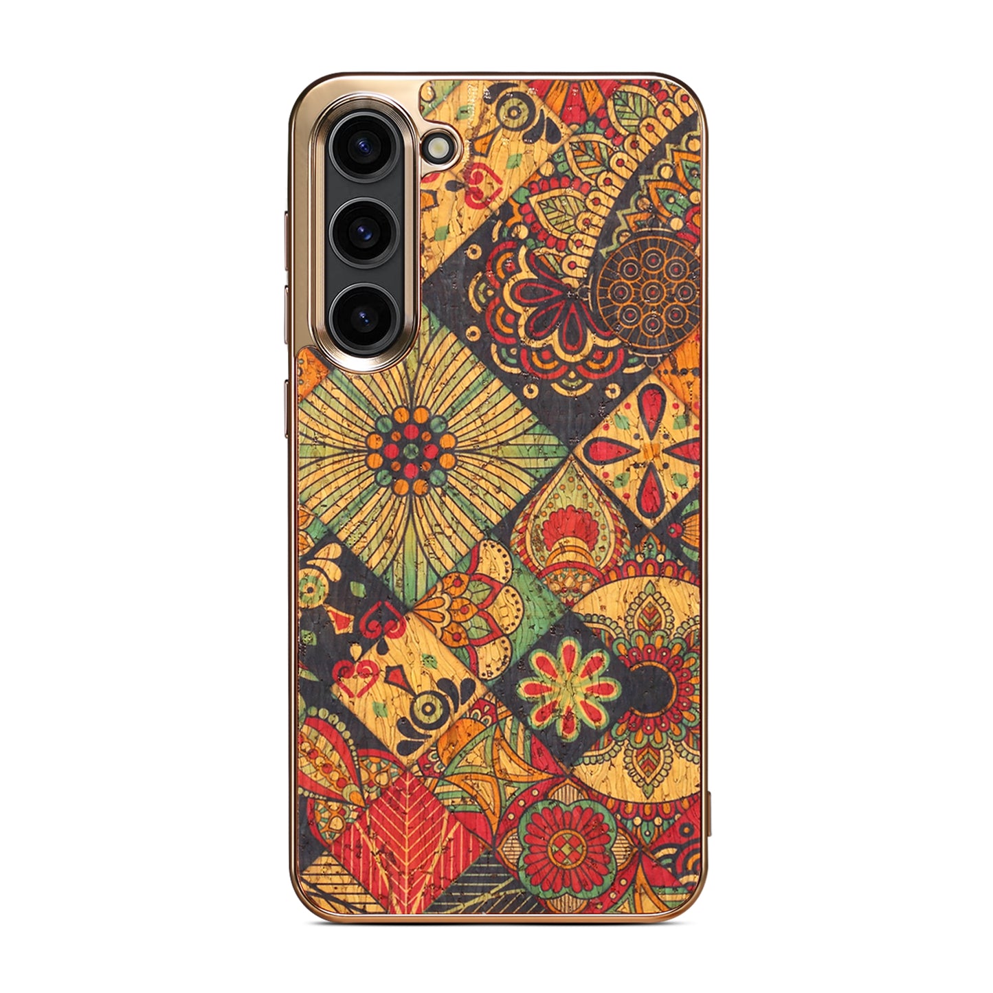 Cork Floral Electroplated Phone Case (For Samsung)