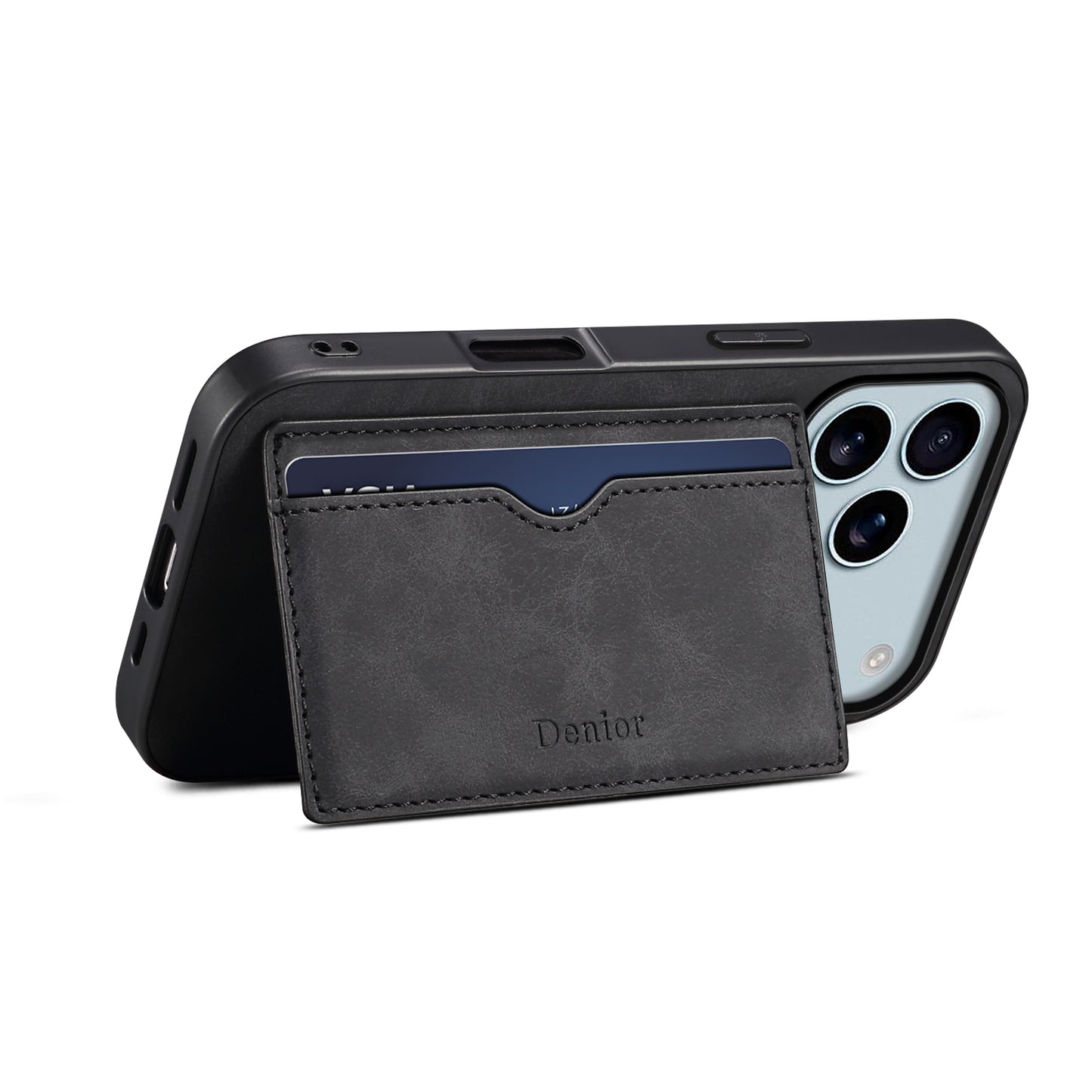 PU Retro Faux Leather Wallet Case with Horizontal Kickstand (For iPhone)