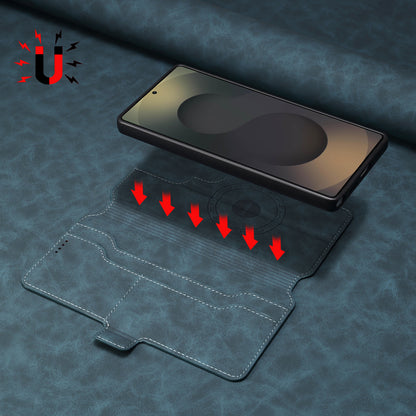 PU Retro Faux Leather Magnetic Wallet Phone Case (For Samsung)