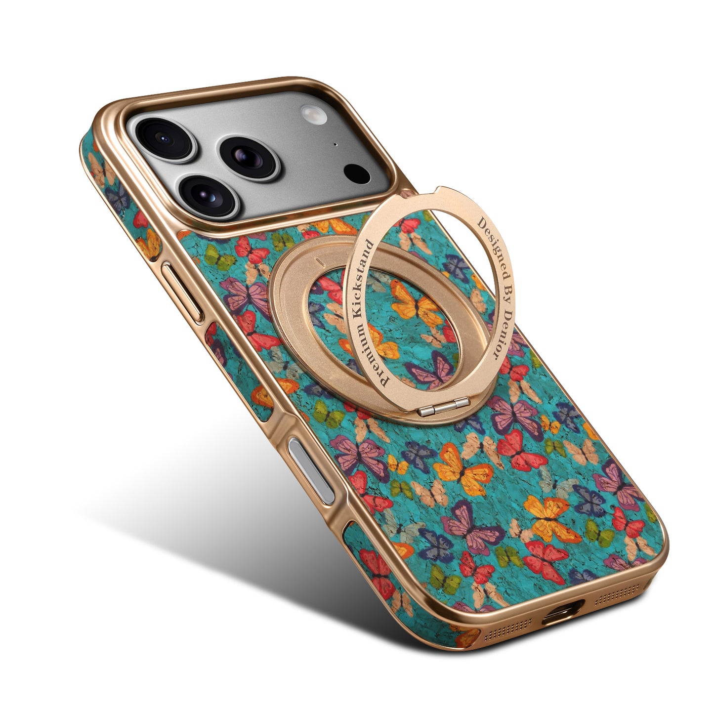 Floral Pattern Gear Electroplated Phone Case