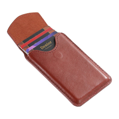 Genuine Leather Magnetic Card Holder