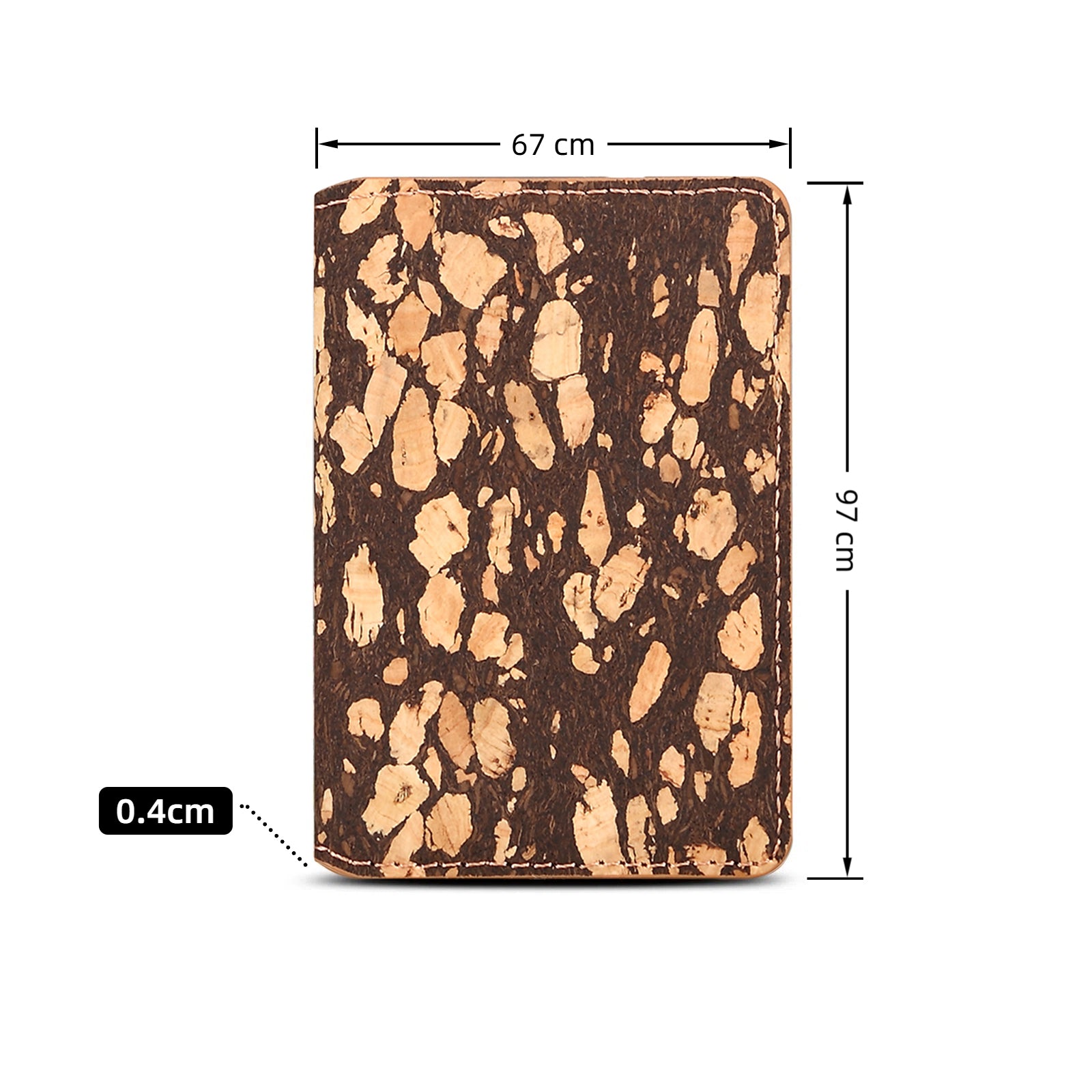 Magnetic Cork Material Ultra-Thin Credit Card Bag（Black）
