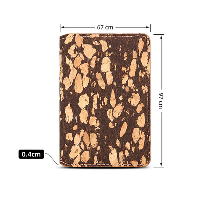 Magnetic Cork Material Ultra-Thin Credit Card Bag（Black）