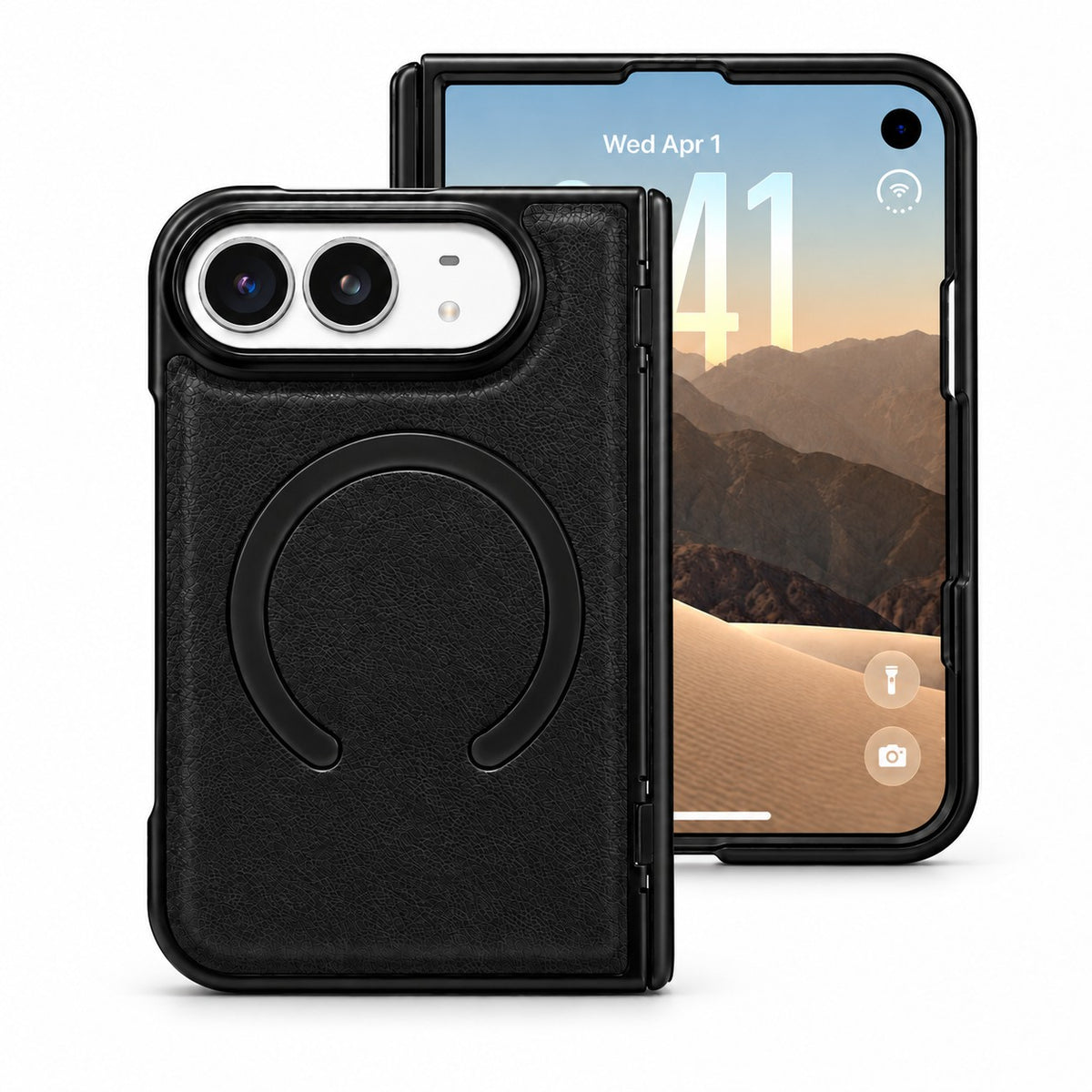 PU Leather MagSafe Wireless Charging Phone Case