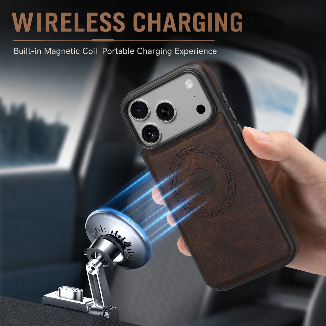 Vintage PU Leather Magnetic Case