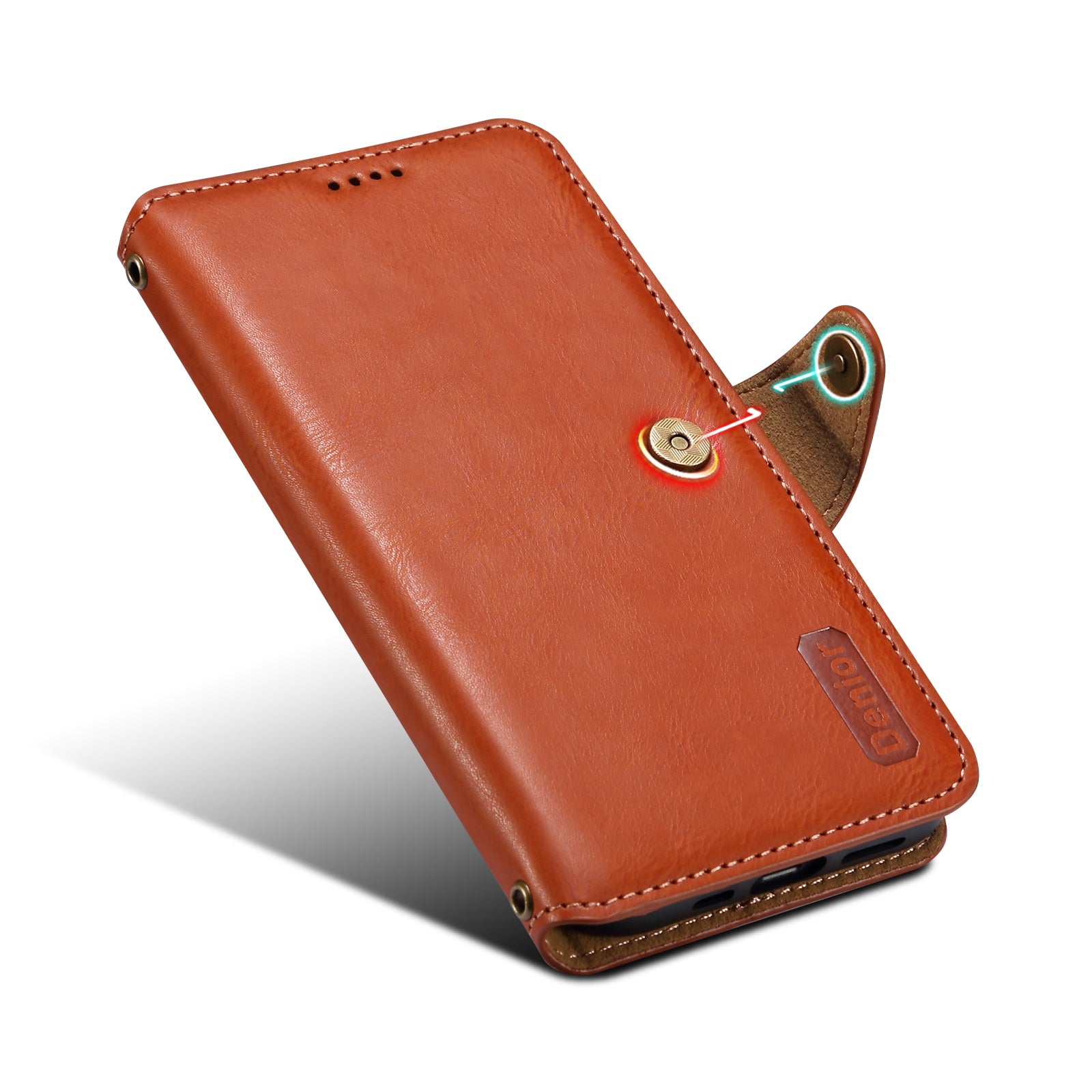 Honor Simple PU Leather Flip Card Wallet Stand Phone Case（Brown）