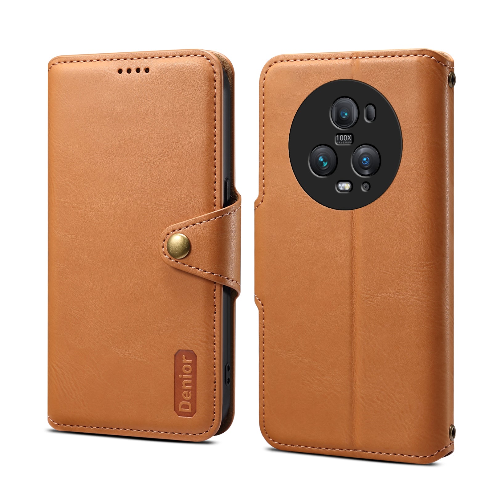 Honor Simple PU Leather Flip Card Wallet Stand Phone Case（Khaki）