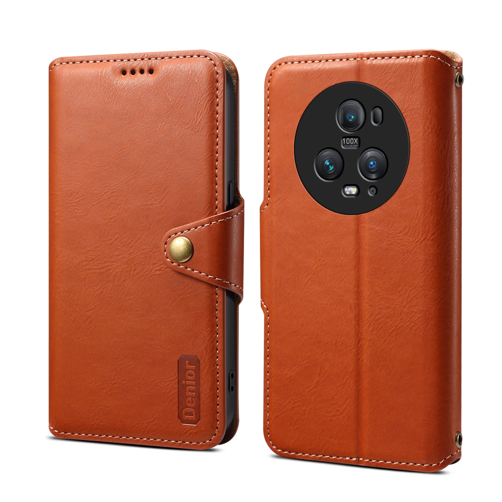 Honor Simple PU Leather Flip Card Wallet Stand Phone Case（Brown）