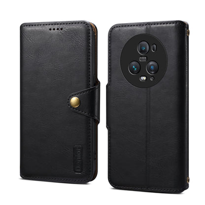 Honor Simple PU Leather Flip Card Wallet Stand Phone Case（Black）