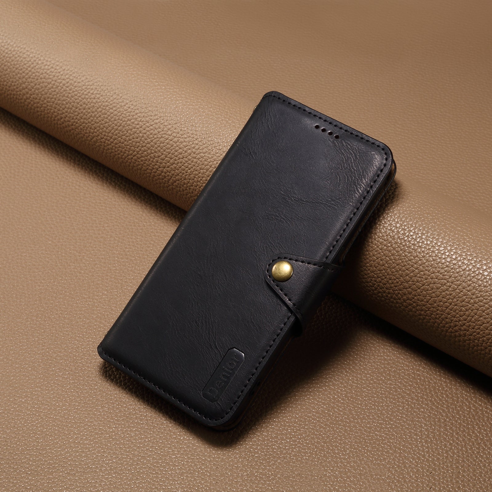 Honor Simple PU Leather Flip Card Wallet Stand Phone Case（Black）