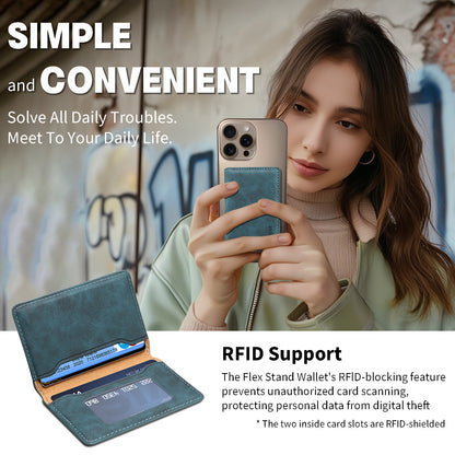 RFID Magnetic Slim Credit Card Bag（Blue）