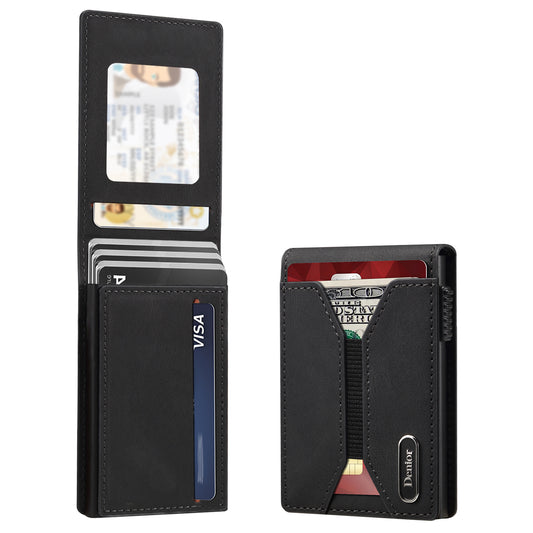 PU Leather 4 Card Slots Magsafe fold Pop Wallet