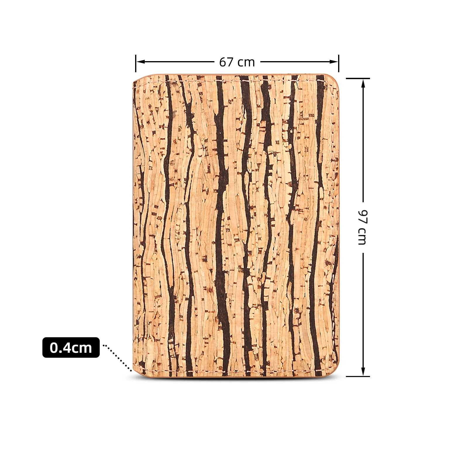 Magnetic Cork Material Ultra-Thin Credit Card Bag（Yellow）