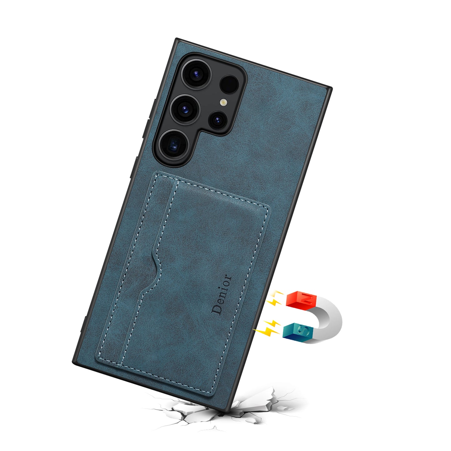 PU Retro Faux Leather Wallet Case with Horizontal Kickstand (For Samsung)