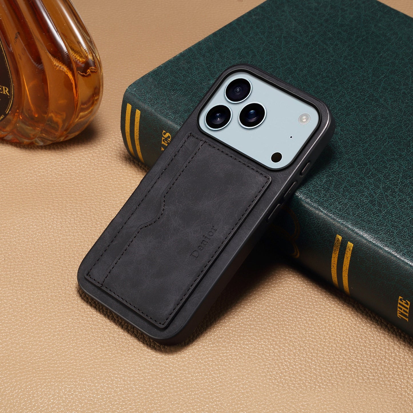 PU Retro Faux Leather Wallet Case with Horizontal Kickstand (For iPhone)