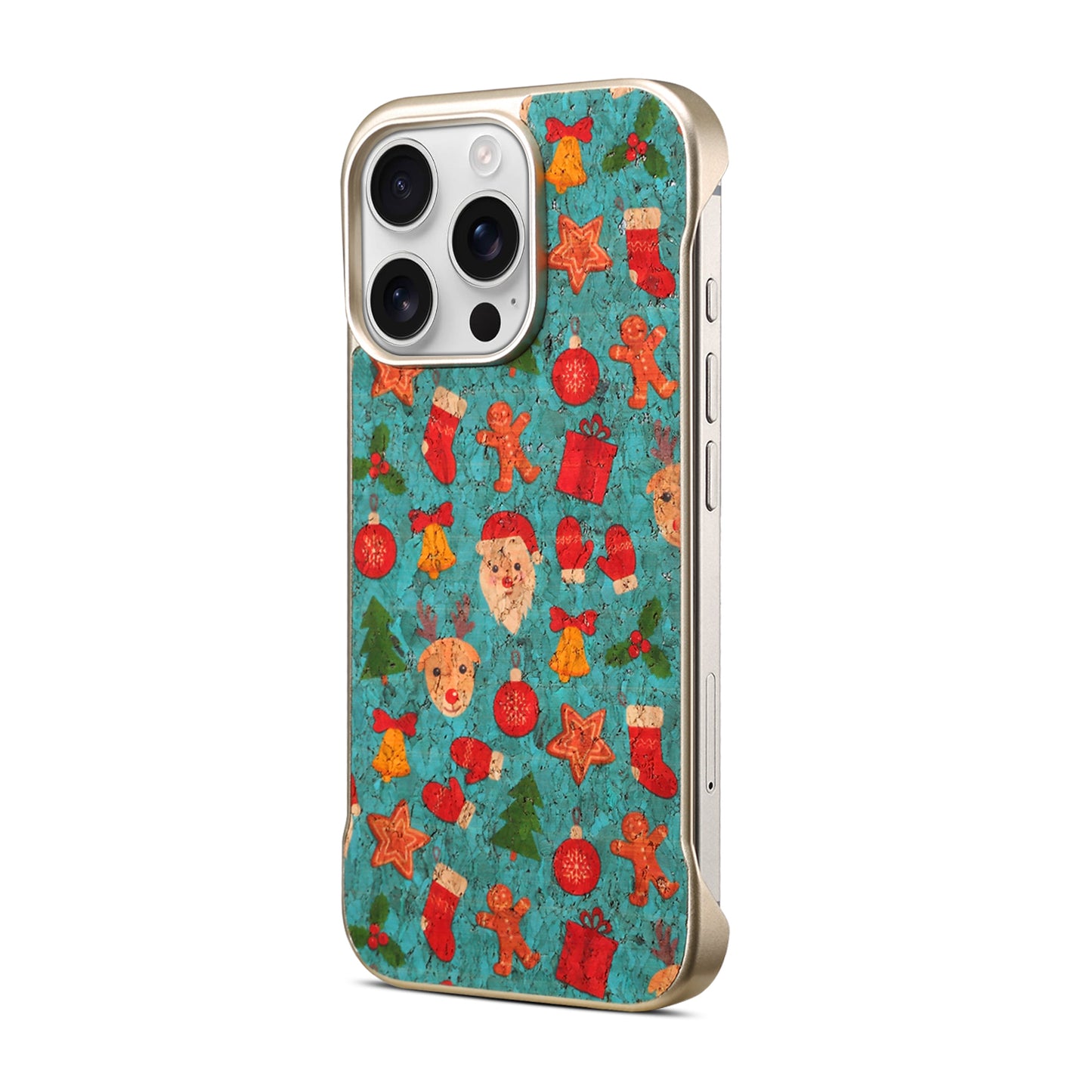 Floral Pattern Cork Borderless Magnetic Phone Case