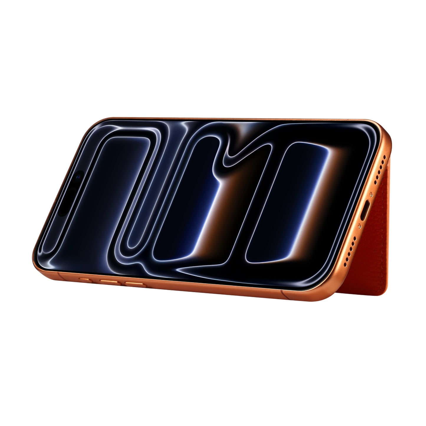 PU Faux Leather Lychee Texture Magnetic Card Holder